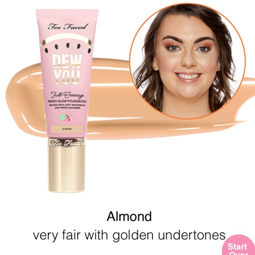 NWT TOO FACED DEW YOU FOUNDATION Fair/lighโฆ - Picture 9 of 12
